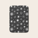 Black and white firework doodle pattern Bath Mat Gallery Image 1