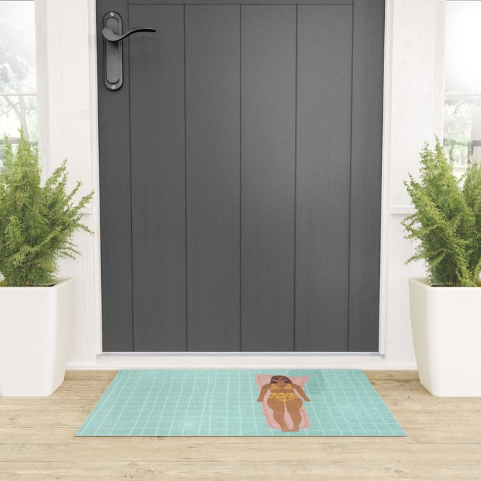 Swimming in Blue Welcome Mat Gallery Image 3