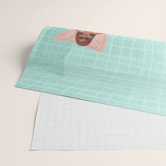 Swimming in Blue Wrapping Paper Gallery Image 2