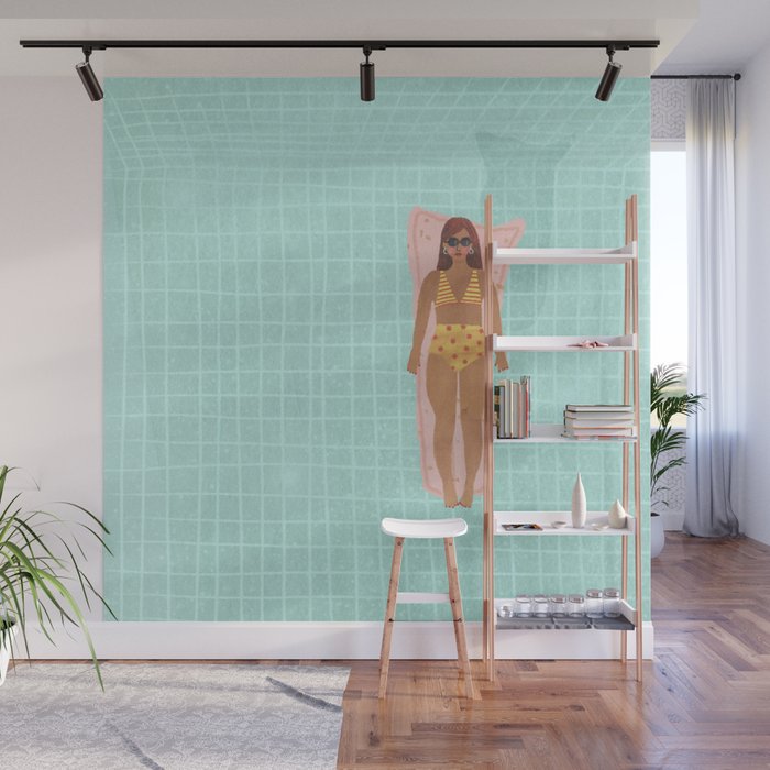 Swimming in Blue Wall Mural Gallery Image 1