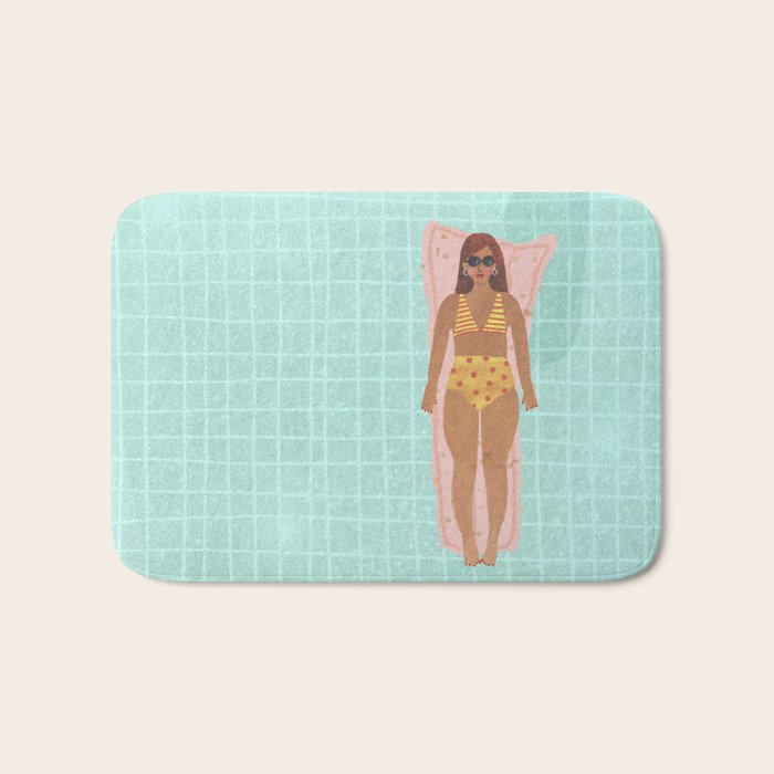 Swimming in Blue Bath Mat Gallery Image 1