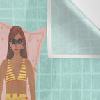 Swimming in Blue Wall Tapestry Gallery Image 3