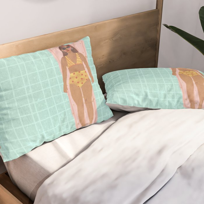 Swimming in Blue Pillow Sham Gallery Image 2