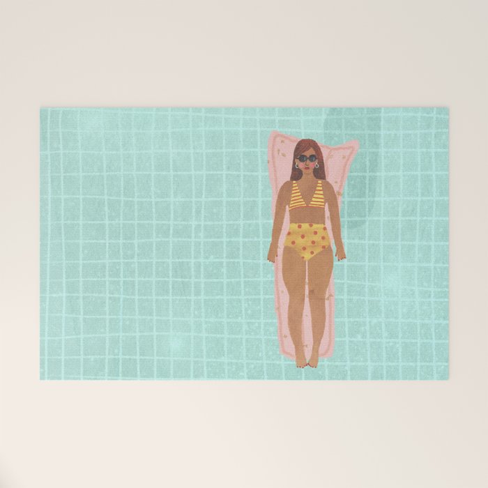 Swimming in Blue Welcome Mat Gallery Image 1