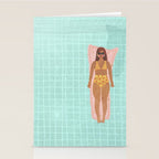 Swimming in Blue Stationery Card Gallery Image 2