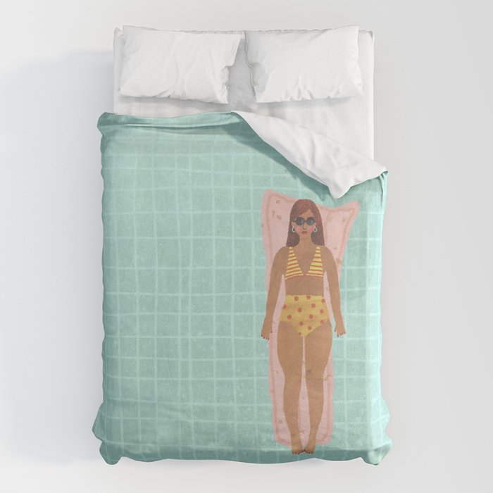 Swimming in Blue Duvet Cover Gallery Image 1