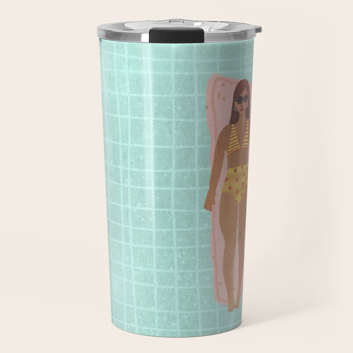 Swimming in Blue Travel Mug Gallery Image 1