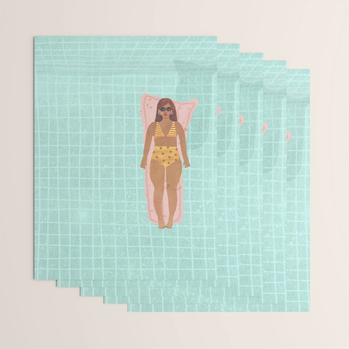 Swimming in Blue Wrapping Paper Gallery Image 3