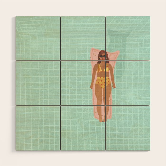 Swimming in Blue Wood Wall Art Gallery Image 1