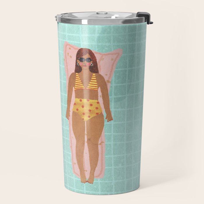Swimming in Blue Travel Mug Gallery Image 2