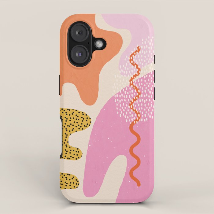 Bright Splotchy Shapes iPhone Case Gallery Image 1