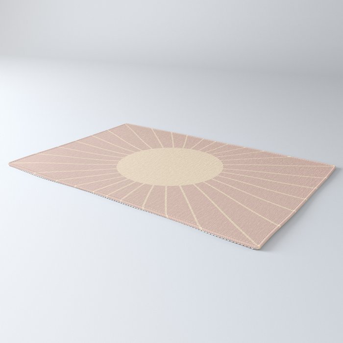 Minimal Sunrays - Neutral Pink Rug Gallery Image 3