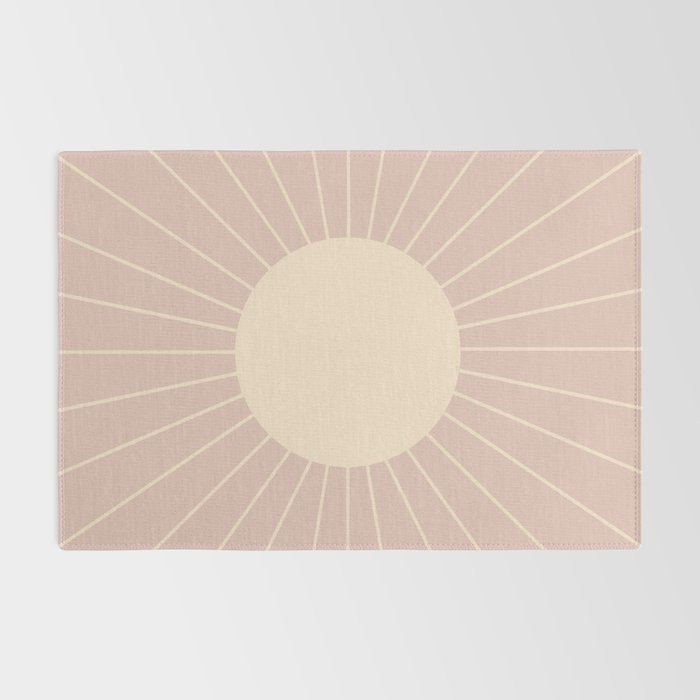 Minimal Sunrays - Neutral Pink Rug Gallery Image 2