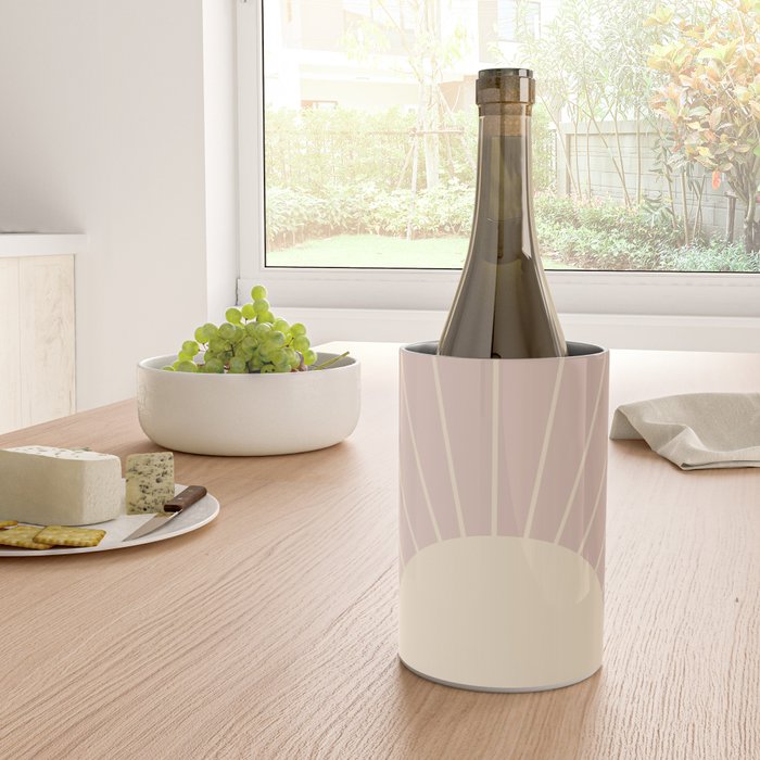 Minimal Sunrays - Neutral Pink Wine Chiller Gallery Image 4