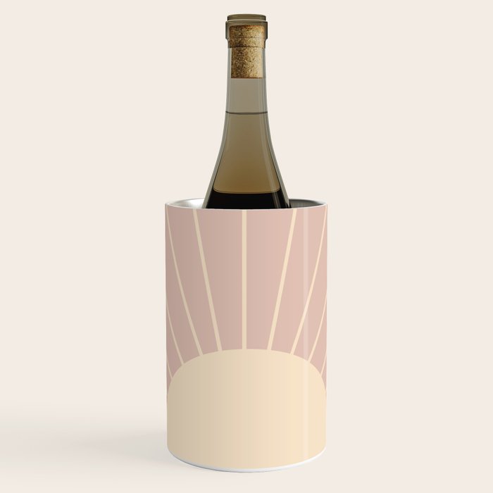 Minimal Sunrays - Neutral Pink Wine Chiller Gallery Image 1