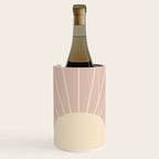 Minimal Sunrays - Neutral Pink Wine Chiller Gallery Image 1