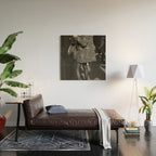 BREAK TIME | style | fashion | black and white | classic | retro | glitter | sparkle | smoke Wood Wall Art Gallery Image 2