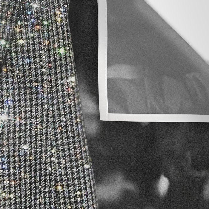 BREAK TIME | style | fashion | black and white | classic | retro | glitter | sparkle | smoke Wall Tapestry Gallery Image 3
