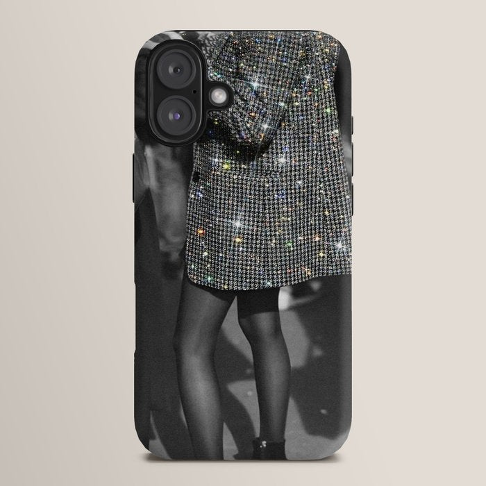BREAK TIME | style | fashion | black and white | classic | retro | glitter | sparkle | smoke iPhone Case Gallery Image 14