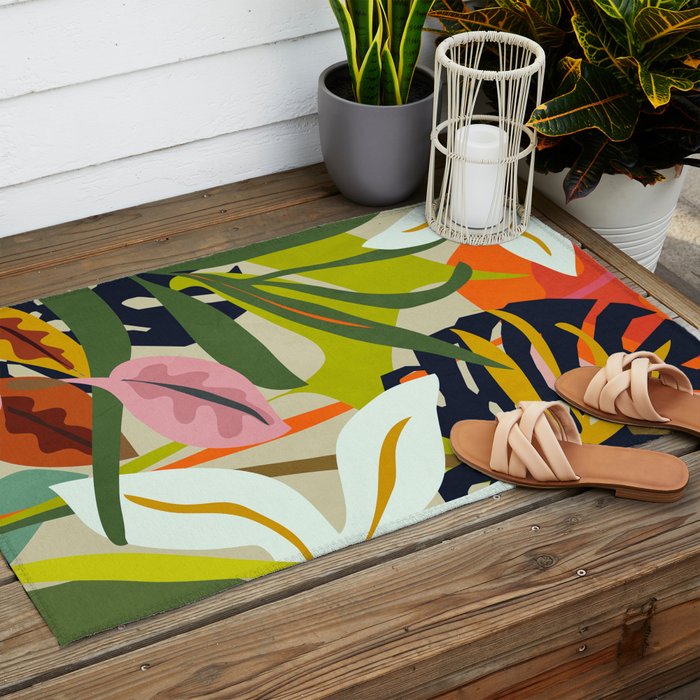 Jungle Abstract 2 Outdoor Rug Gallery Image 2