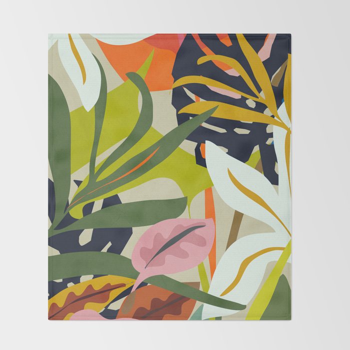 Jungle Abstract 2 Throw Blanket Gallery Image 2