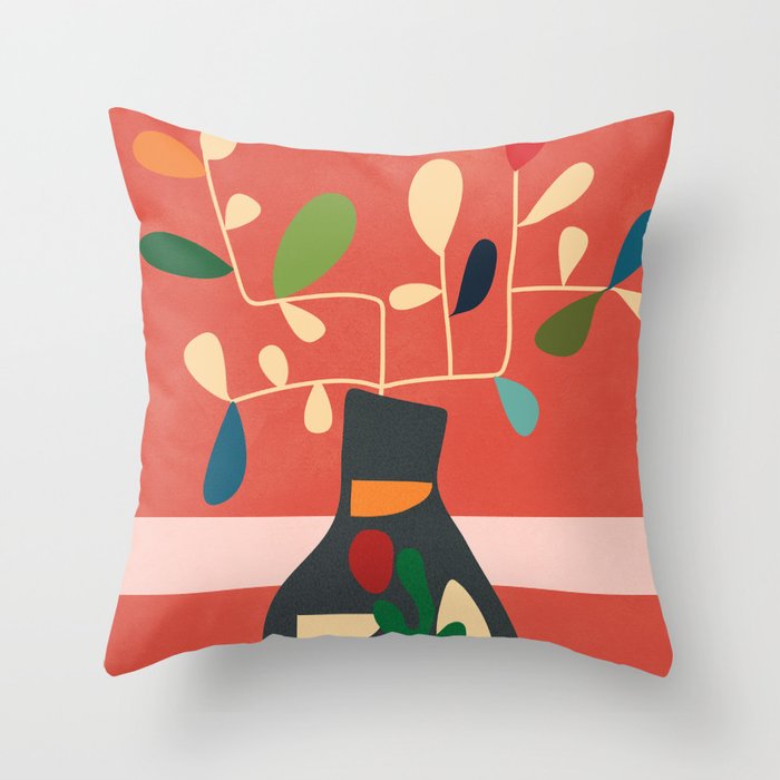 Vase of Vibrance 2 Throw Pillow Gallery Image 6