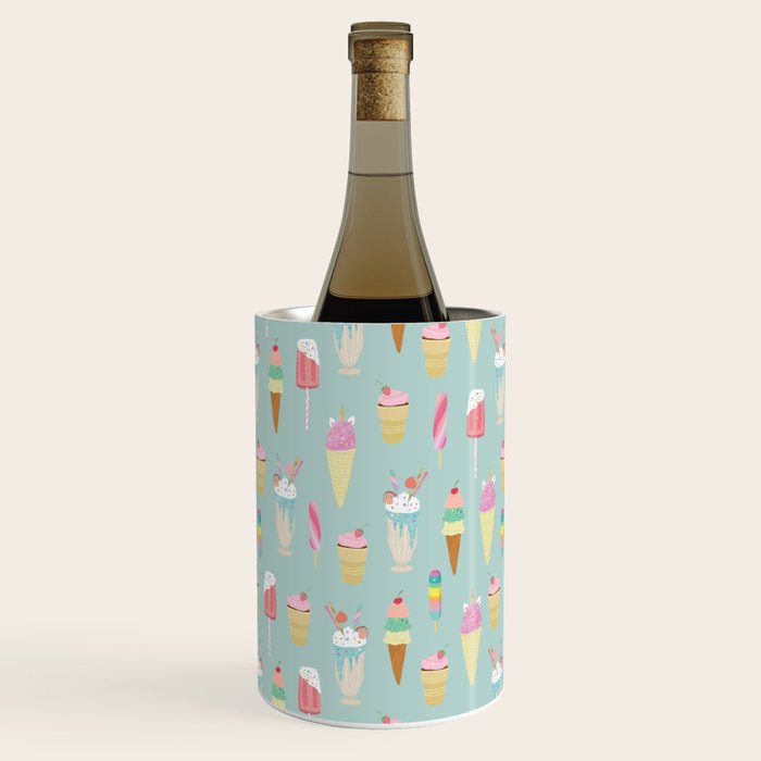 Vintage Ice Cream Pattern Wine Chiller Gallery Image 1