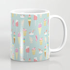 Vintage Ice Cream Pattern Coffee Mug Gallery Image 1