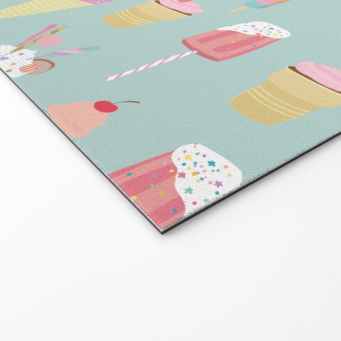Vintage Ice Cream Pattern Welcome Mat Gallery Image 2