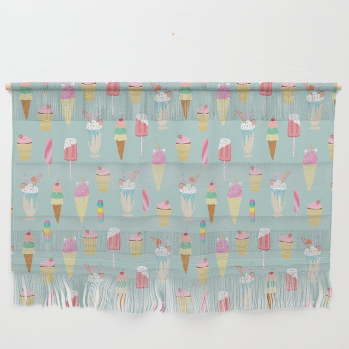 Vintage Ice Cream Pattern Wall Hanging Gallery Image 1