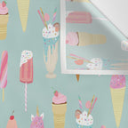 Vintage Ice Cream Pattern Wall Tapestry Gallery Image 3