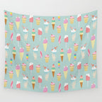 Vintage Ice Cream Pattern Wall Tapestry Gallery Image 4