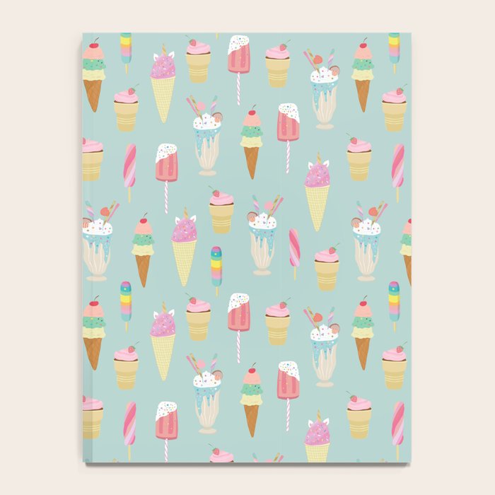 Vintage Ice Cream Pattern Notebook Gallery Image 4