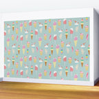 Vintage Ice Cream Pattern Wall Mural Gallery Image 2