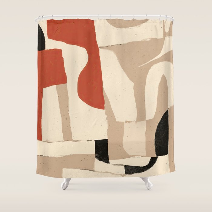 Terracotta Talk Shower Curtain Gallery Image 1