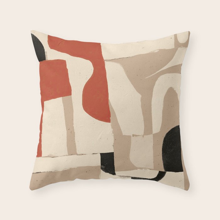 Terracotta Talk Throw Pillow Gallery Image 1