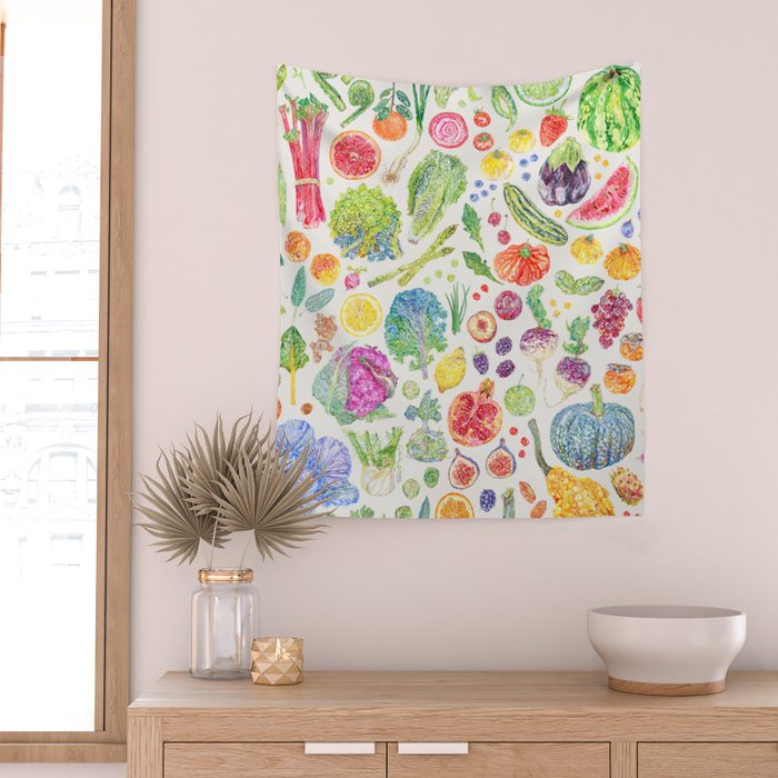 Seasonal Harvests - Neutral Wall Tapestry Gallery Image 2