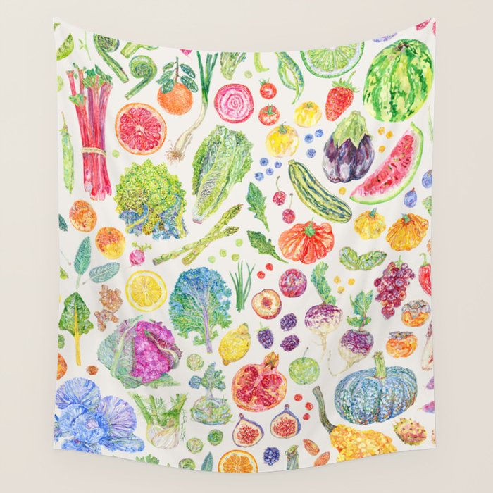 Seasonal Harvests - Neutral Wall Tapestry