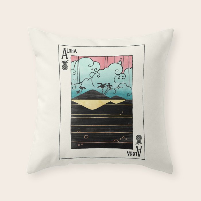 Ace of Aloha Throw Pillow Gallery Image 6