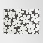 Black & White Flower - 70's White Daisies Rug Gallery Image 2