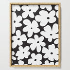 Black & White Flower - 70's White Daisies Serving Tray Gallery Image 1
