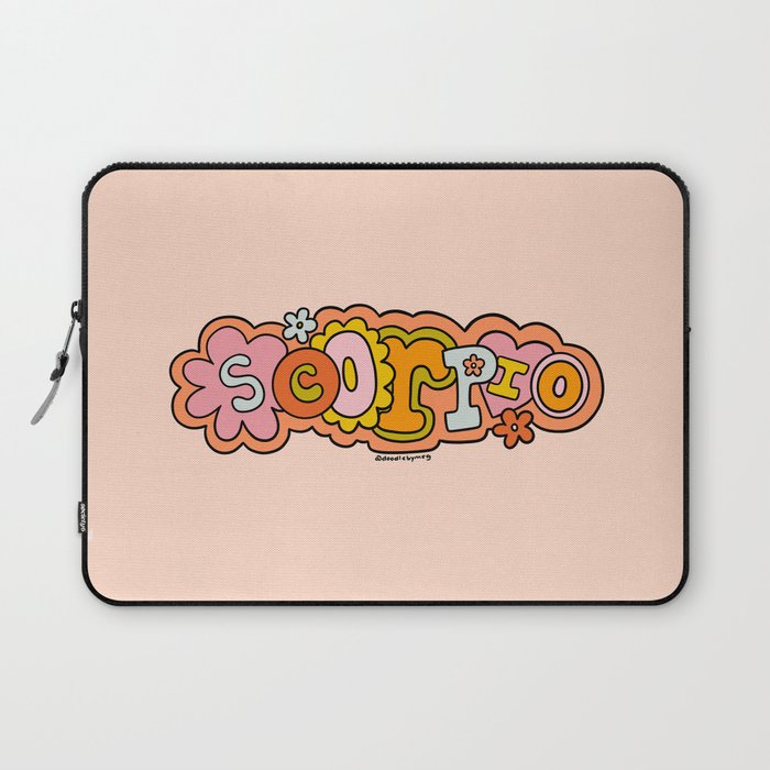 Scorpio Doodle Letters Laptop Sleeve Gallery Image 1