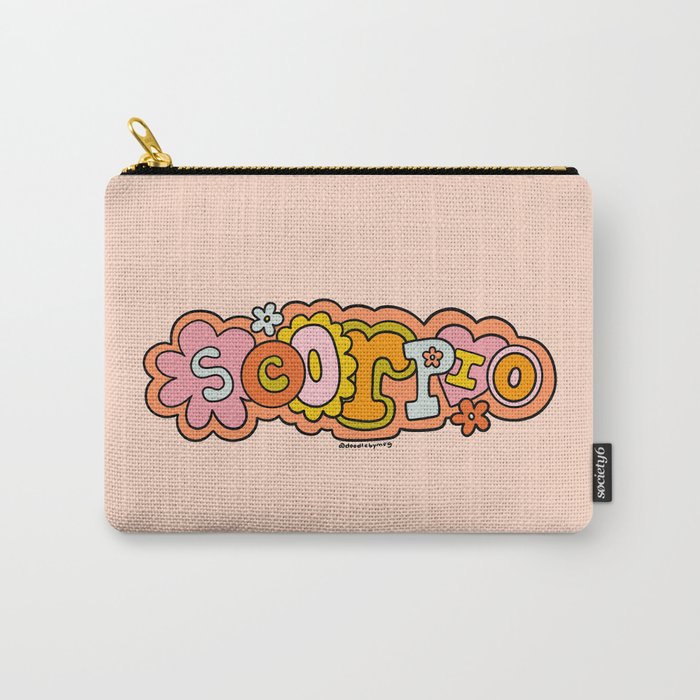 Scorpio Doodle Letters Carry All Pouch Gallery Image 1