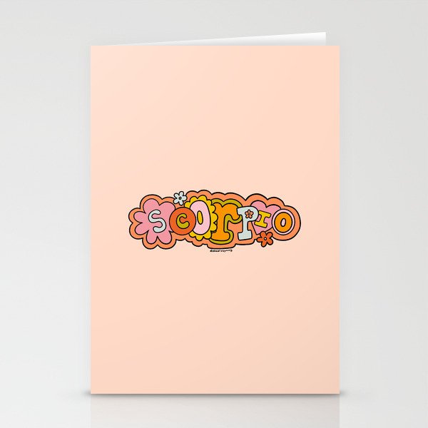 Scorpio Doodle Letters Stationery Card Gallery Image 1