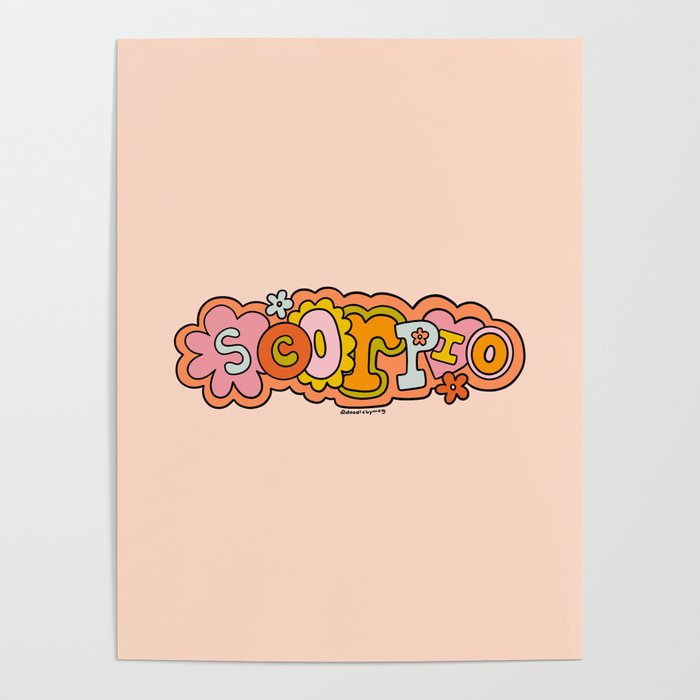 Scorpio Doodle Letters Poster Gallery Image 4