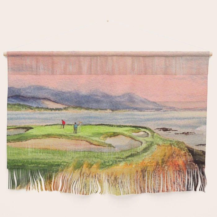 Pebble Beach Golf Course Hole 7 Wall Hanging Gallery Image 1