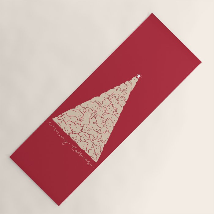 Cat Landscape 169: Merry Catsmas Yoga Mat Gallery Image 1