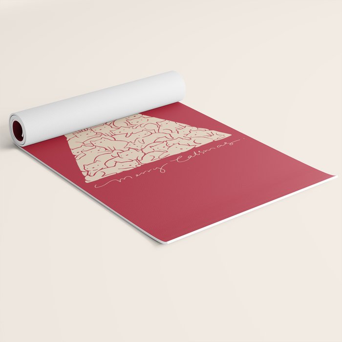 Cat Landscape 169: Merry Catsmas Yoga Mat Gallery Image 2