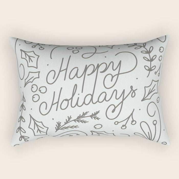 Happy Holidays Rectangular Pillow Gallery Image 1