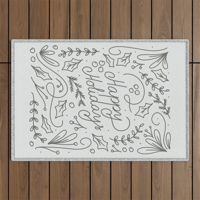 Happy Holidays Outdoor Rug Gallery Image 1